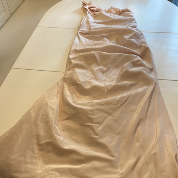 Beautiful Vintage Rickie Freeman Teri Jon gown 100% silk pale pink size 12 - Picture 6 of 6